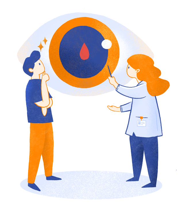Ilustración PyDeSalud - Edema Macular Diabético (EMD)